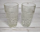 Set of 2 Anchor Hocking Wexford Iced Tea Glasses / Tumblers - 5 3/8” - Vintage