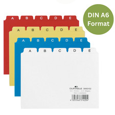 Durable Karteiregister Register Kartei Trennblätter A - Z DIN A6 quer 25-tlg