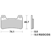 Honda CBR RR ABS (PC40C PC40E) 600 Racing BremsbeläGe SBS 809 DS Dual Sinter