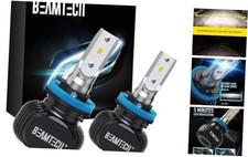 H11 Bulbs, S1 Series H8 H9 Fog lights, 300 Brighter 6500K White, 2 H11/H8/H9