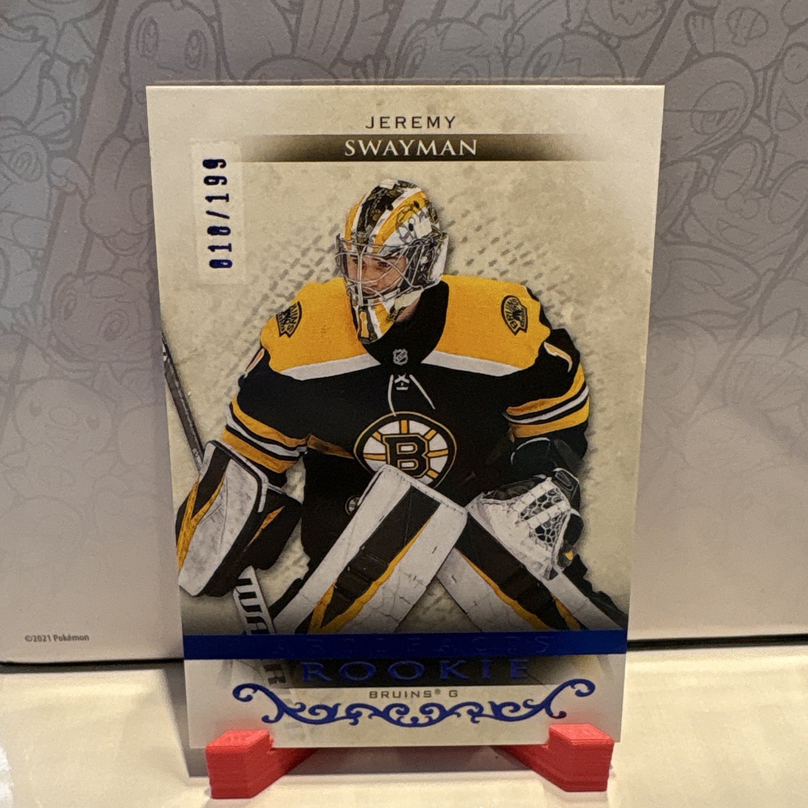 Upper Deck 2021-22 Artifacts Jeremy Swayman Rookie Royal Blue /199 #163 Bruins