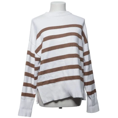 Stories, pull en tricot, taille : 40/42, blanc/marron, polyester/viscose/nylo... - Photo 1/4