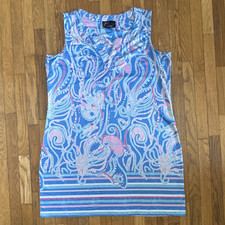 Abby Joy by Tango Mango Women’s XL Blue Pink Paisley V-Neck Sleeveless Sundress