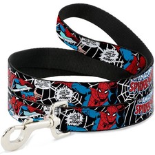 Dog Leash Spider Man in Action2 Amazing Spider Man 6 Feet Long 0.5 Inch Wide