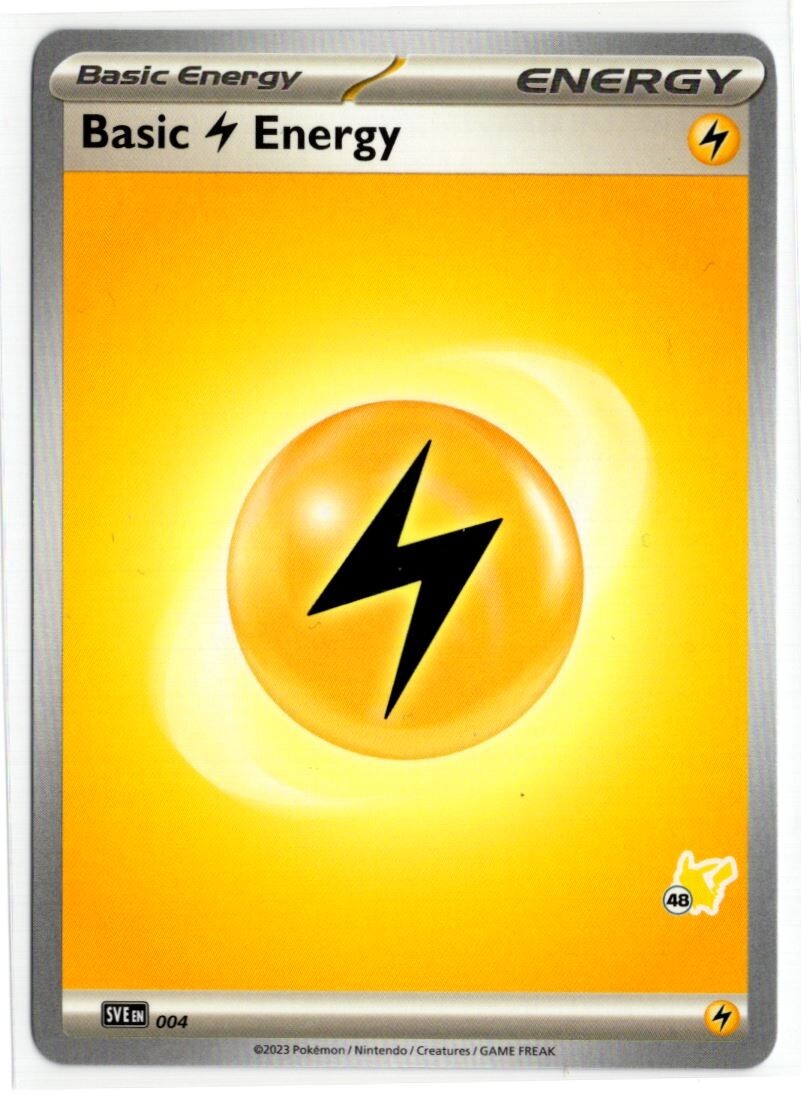 Pokemon Battle Academy 2024 Pikachu Deck #48 SVE004 Basic Lightning Energy
