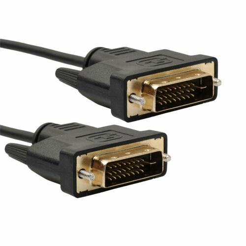 Cavo DVI Dual Link 2 Metri, Placcato Oro 24k, Per TV HD, Plasma, LCD, LED E 3D, Connettori 24+1 Pin, Solo Video