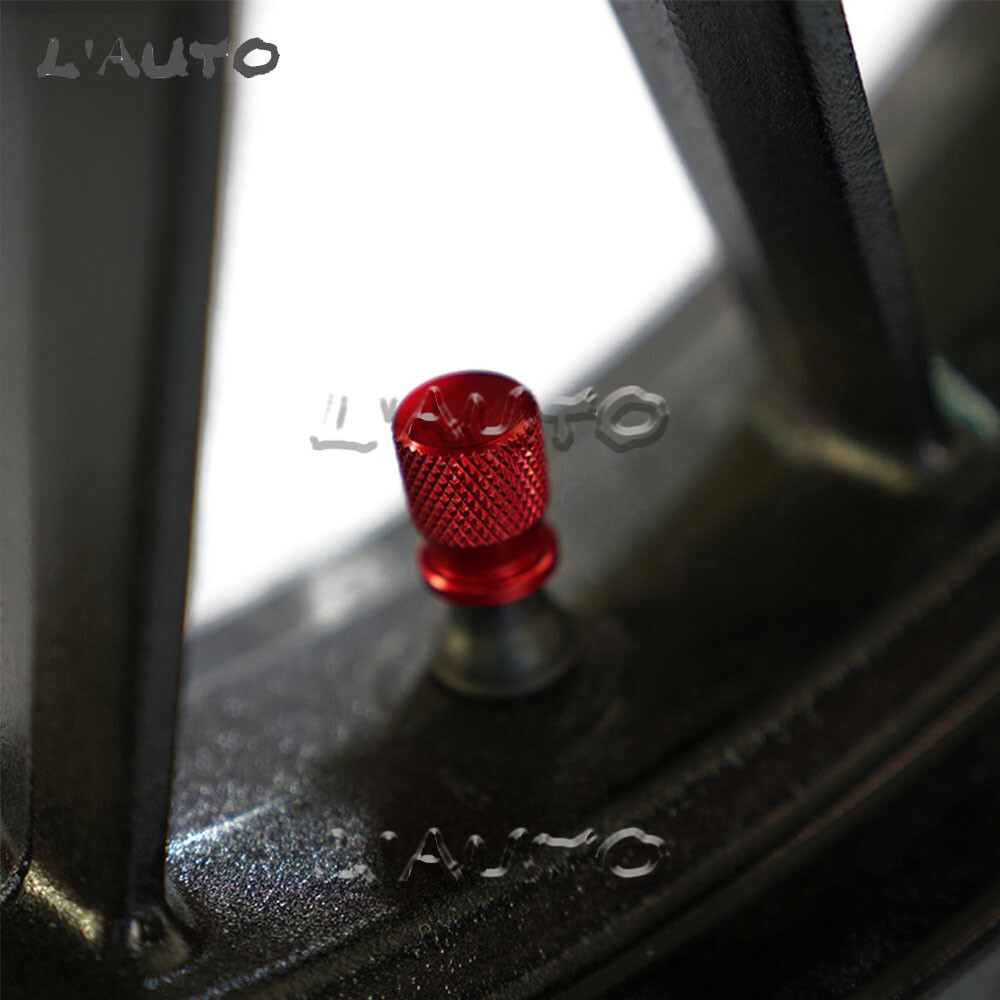 Red motorcycle CNC Wheel Tire Valve caps Cover with O-Ring Seal