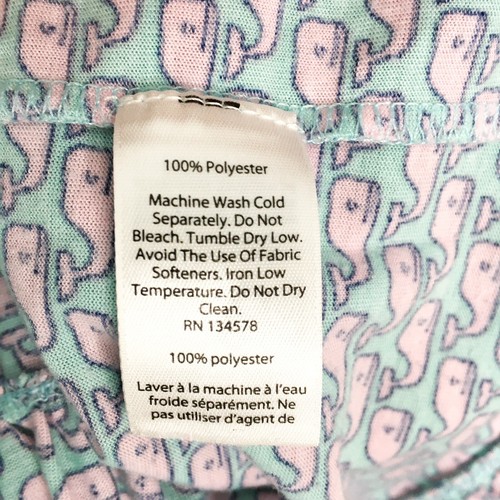 Vineyard Vines Girls Sleep Gown Whales Xl Sz 16 Long Sleeve Nightgown Pink Blue - Picture 3 of 3