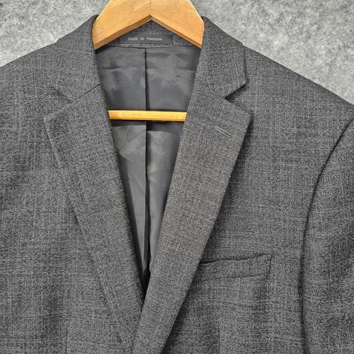 VAN HEUSEN Slim Flex Sports Coat Mens 38R Small Gray Suit Blazer Business Slim - Picture 9 of 15