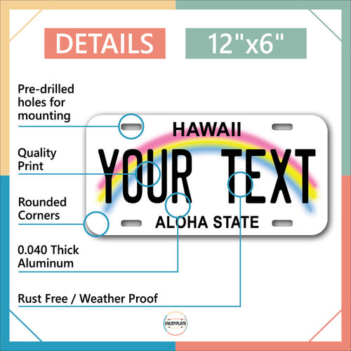 Custom state License Plates with personalized text Car 12x6- Moto 7x4 - Bike 6x3 - Picture 142 of 570