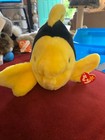 TY Beanie Buddy Bubbles Yellow and Black Fish Pristine Clean Retired 11 in Plush — photo 2
