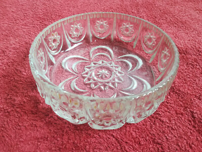 Große schwere Schüssel aus Glas - Ø ca. 18,2 cm - Höhe ca. 6,2 cm - Vintage