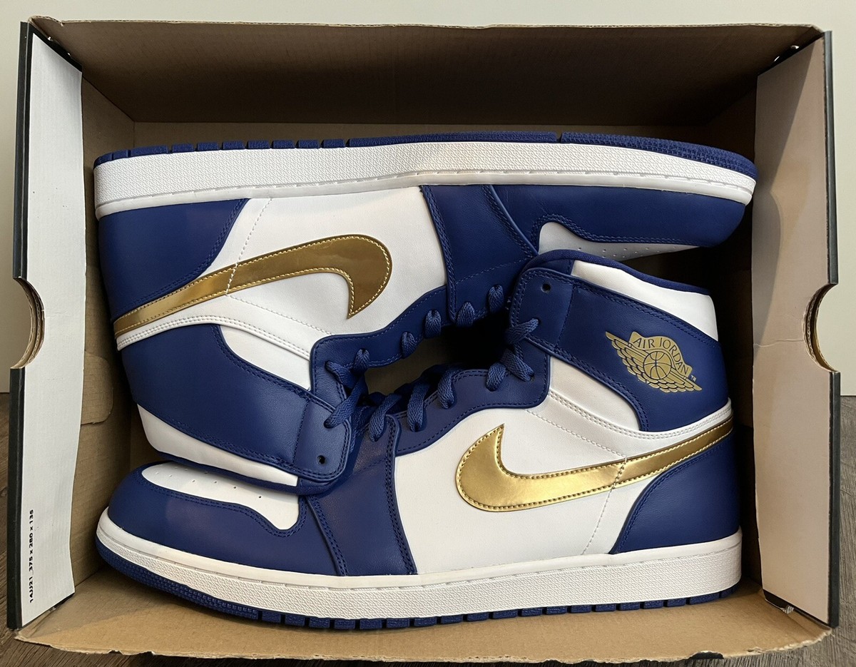 未使用 NIKE AIR JORDAN 1 HIGH GOLD MEDAL Jordan 1 Retro Gold Medal Men's - 332550-406 - US