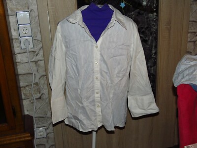 Bluse eierschalenweiß mit 3/4 Ärmel Gr. 42 Multiblu Damen LN160