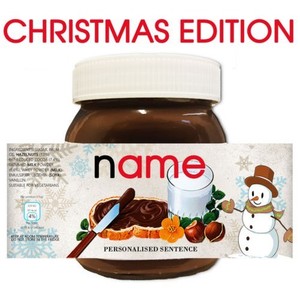 Pupazzo Di Neve Natale Personalizzato Nutella Regalo Love Divertente Cioccolato Ebay