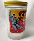 SUPERMAN Peanut Butter Jar & Label Vintage 1981 Man of Steel food advertising DC