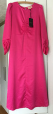 Studio Jane BNWT UK size 10 pink midi dress ruching detail
