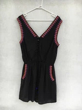 ❄️ Womens Seed Heritage Viscose Embroidered Jumpsuit Playsuit Romper Top Size 10