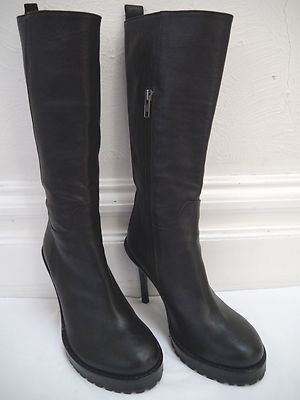 ANN DEMEULEMEESTER black leather heeled boots size 36 WORN ANN DEMEULEMEESTER black leather heeled boots size 36 WORN