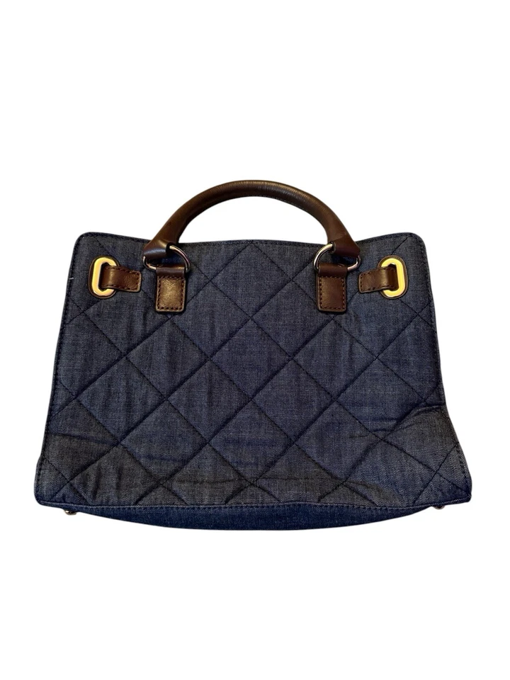 Bolso de Hombro Michael Michael Kors Acolchado Denim y Correa de Cuero Marrón Hamilton Foto 2 de 2