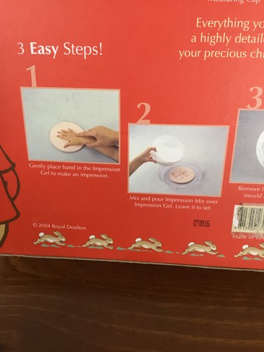 childhood keepsake 3 D handprint kit Bunnykins by Royal Doulton new in box 2004 - Picture 6 of 10