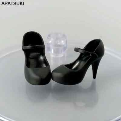 Büro Schwarz Hochhackige Schuhe für Barbiepuppe Sandalen Schuhe für Blythe Puppe