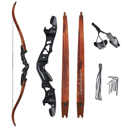 62" ILF Recurve Bow Takedown Laminated Limbs Aluminum Riser for Hunting Target - Picture 6 of 14