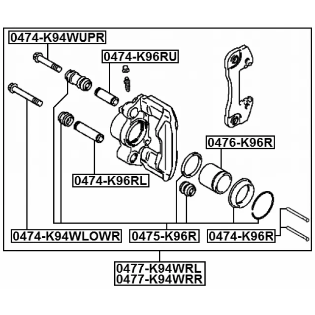 Rear Brake Caliper Lower Slide Pin Bolt for Mitsubishi Challenger Shogun Sport - Image 2 of 4