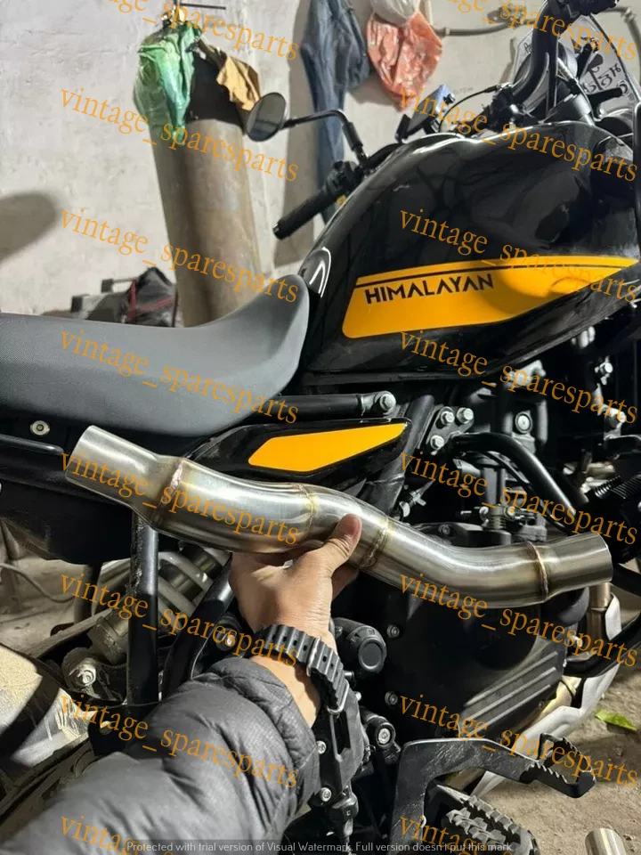 Convient pour Royal Enfield New Himalayan 450 Steel Silencier Bend Pipe Bette... - Image 2 of 4