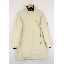 JACK WOLFSKIN Women's Jacket Size L Stormlock Active Beige Insulated Zip s7032