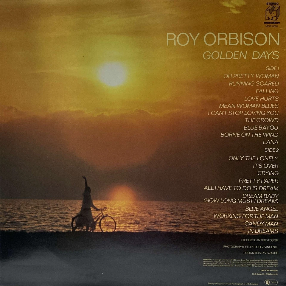 Roy Orbison - Golden Days The Collection Of 20 All-Time - UK Import - MNT-10026 - Image 2 of 3