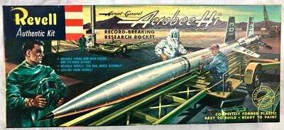1958 Revell Type S Aerojet Aerobee Hi Rocket Model Kit H-1814:98 Mint ...