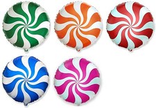 Candy Cane Swirl Willy Wonka Lollipop Sweet Peppermint Birthday 18" Foil Balloon