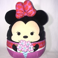 Squishmallows Disney Valentine's Day Minnie Mouse w Plush Flower Bouquet - 8"