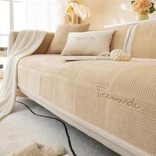 Luxury Soft Sofa Cover Non-Slip Sofa Cushion Mat Simple Style Plush Sofa Towel