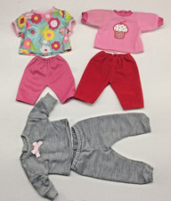 OG Our Generation Pajama Sets Pink Red Gray Fit 18" Doll American Girl Lot Of 3