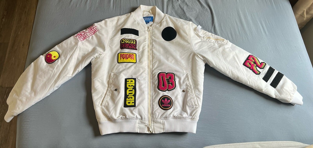Rare Vintage Adidas Originals White Padded Bomber Jacket Rare Vintage Adidas Originals White Padded Bomber Jacket