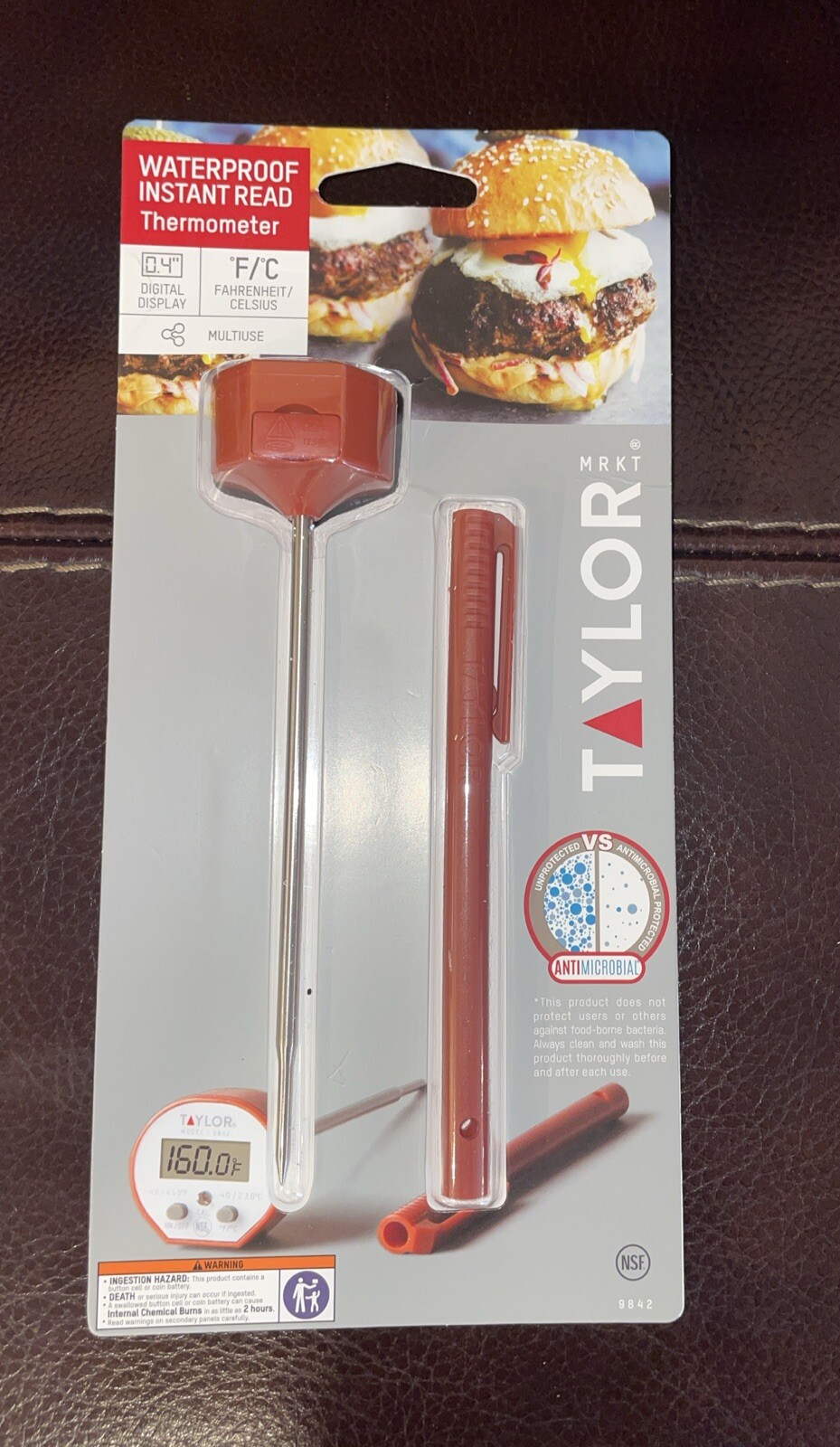 Taylor 9842 5" Stem Digital Pocket Thermometer, -40 Degrees To 450 Degrees F