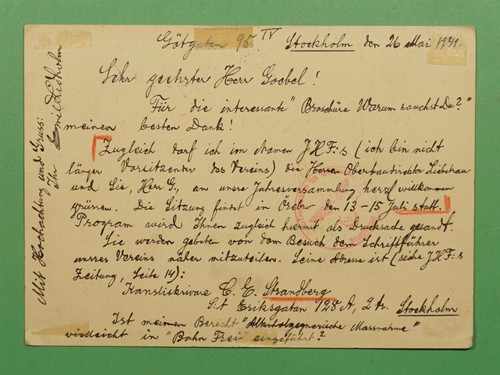 DR WHO 1941 SWEDEN UPRATED POSTAL CARD TO GERMANY WWII CENSOR w482 - 第 2/2 張圖片