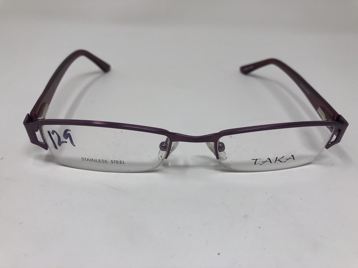 Taka Eyeglasses Frame T2611 52/18/135 N ANT PINK HALF RIMLESS