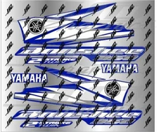 yamaha banshee full graphics decals kit 2006 blue THICK AND HIGH GLOSS
