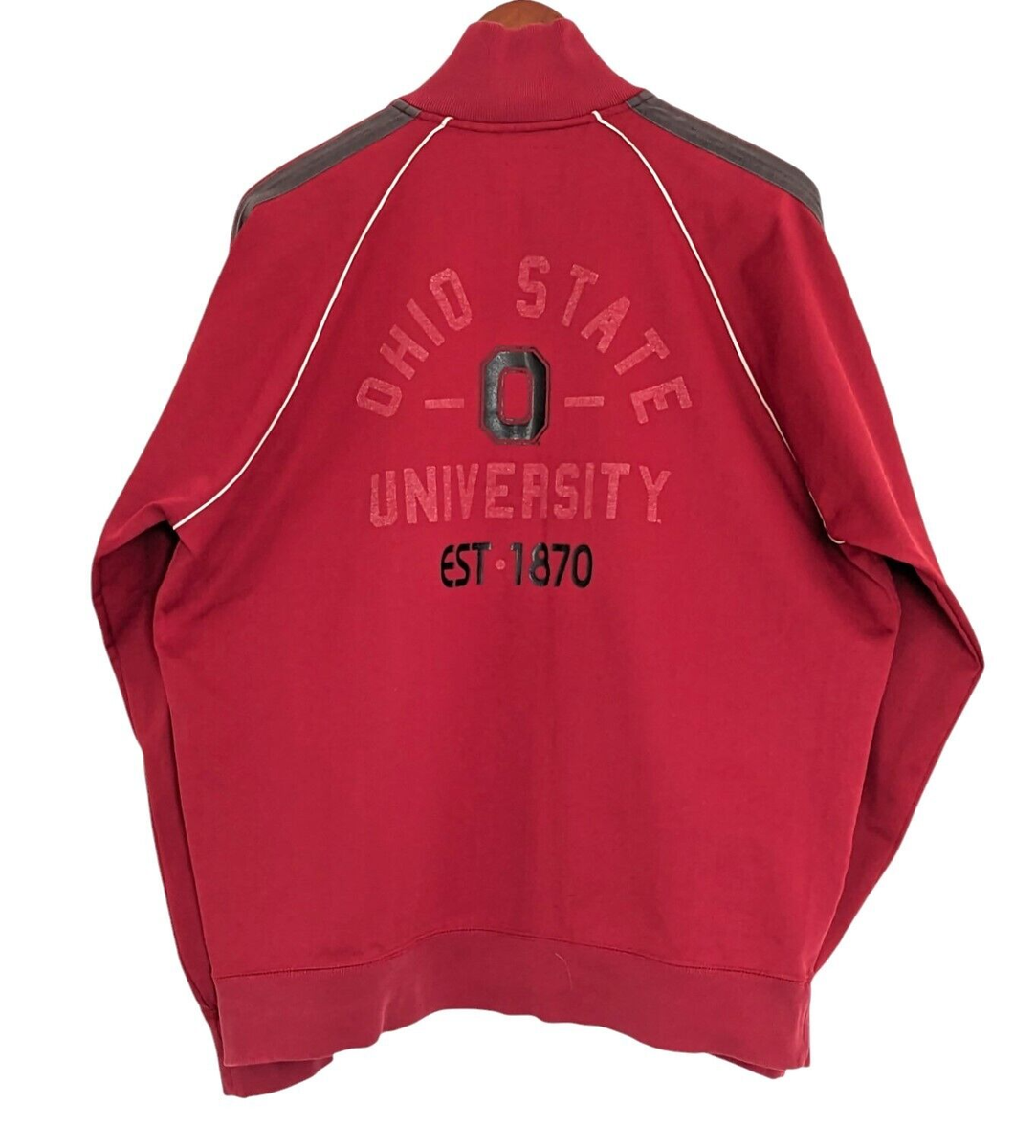 Ohio State track jacket 2XL red full zip spellout retro vintage