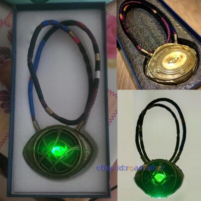 HCMY Doctor Strange 1:1 Eye Of Agamotto Necklace Led Light Model Cosplay INSTOCK