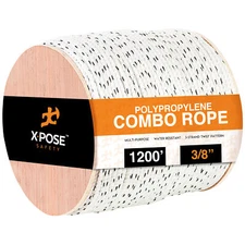 Poly Combo 3 Strand Safety Rope - 3/8" x 1200' - UV Coated Polypropylene