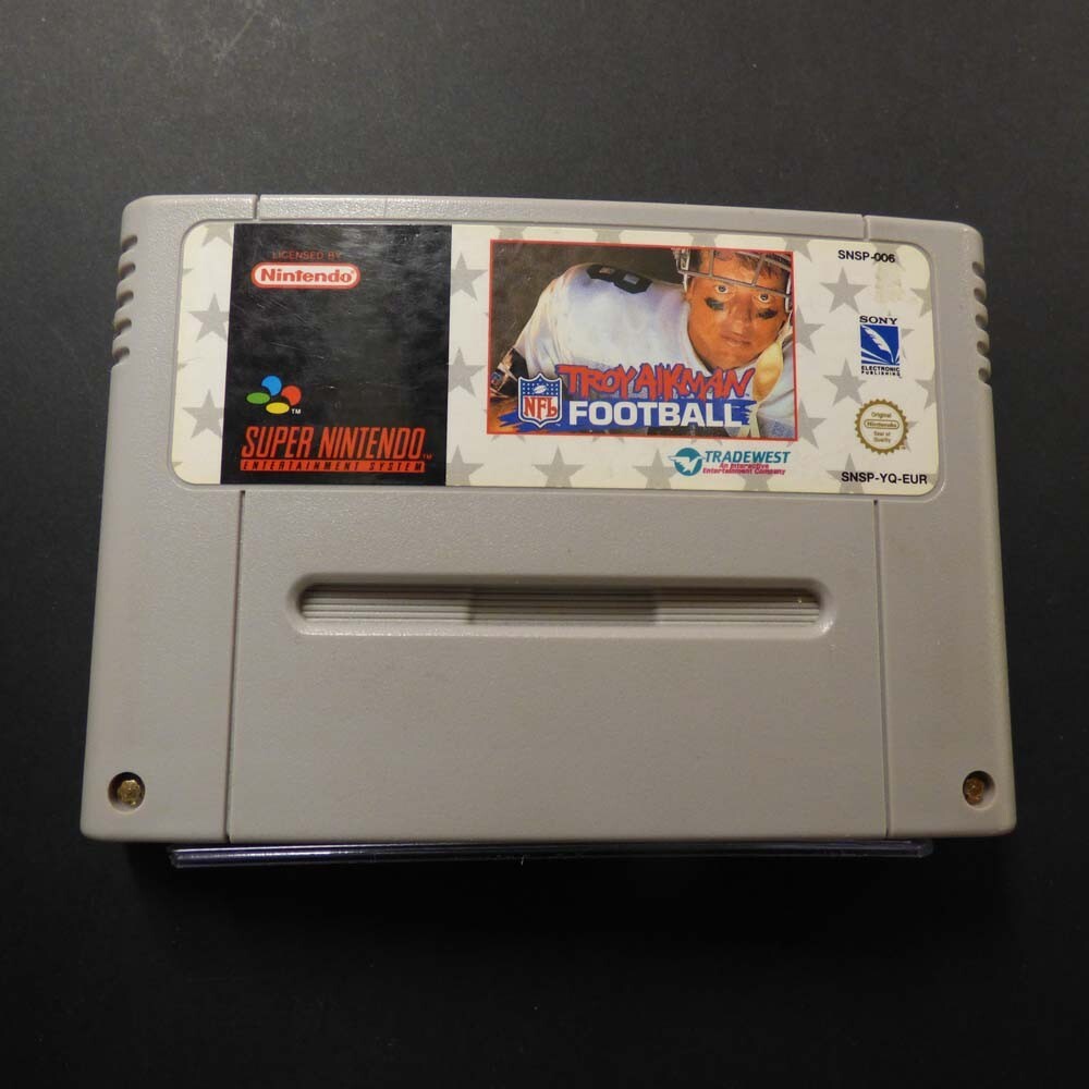 Troy Aikman NFL Football Super Nintendo SNES Loose PAL EUR