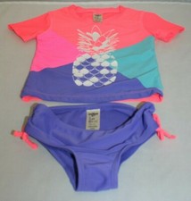 Oshkosh B'gosh Girls 2T Pineapple Rash Guard Swimsuit Bottoms WT: 29-31LB NWOT