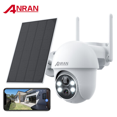 ANRAN Solar überwachungskamera Kamera außen Wlan Akku WiFi Camera Outdoor HD 5MP