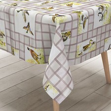 KEVKUS Nappe en Toile Cirée B8971-02 Oies Canard à Carreaux Gris Carré Rond Oval