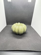 GREEN PUMPKIN PILLAR UNSCENTED CANDLE