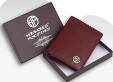 RFID Blocking Genuine Leather Credit Card Holder Money Cash Clip Wallet Purse .